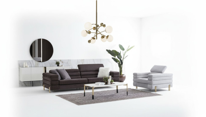 Woonkamer ontwerperbankstel voor vier personen luxe loungestoel 2-delig