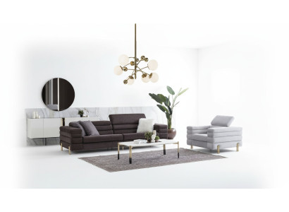 Woonkamer ontwerperbankstel voor vier personen luxe loungestoel 2-delig