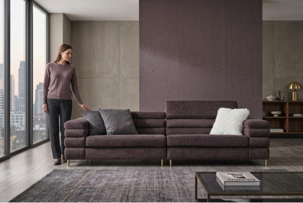 Woonkamer Bankstellen Designer 4-zits bank Bruine vierzits Nieuw