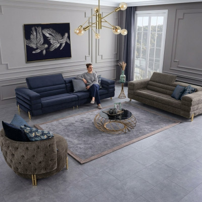 Woonkamerset bankstel 4-zits luxe meubeldesign gestoffeerde meubels