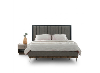 Grijs slaapkamer set Luxe bed 2x nachtkastjes Stijlvolle set.