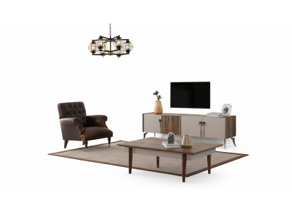Woonkamer Designer Set Luxe Salontafel Moderne TV-kast 3-delig Nieuw