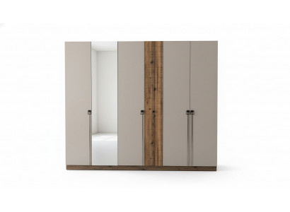 Beige slaapkamer kledingkast ontwerper kasten luxe houten kasten