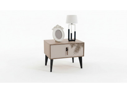 Beige nachtkastje ontwerper slaapkamer meubels luxe houten nachtkastjes