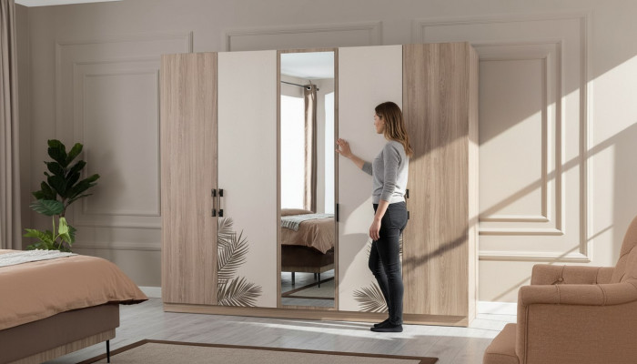 Kledingkast Ontwerp Luxe Kast Modern Slaapkamer Inrichting.