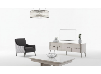 Beige tv-kast ontwerper salontafel luxe woonkamer meubels hout 2-delig