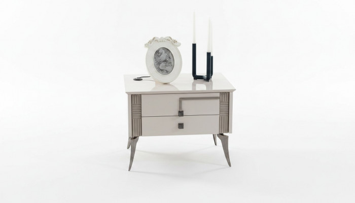 Beige nachtkastje slaapkamer houten meubels houten console luxe nachtkastjes.