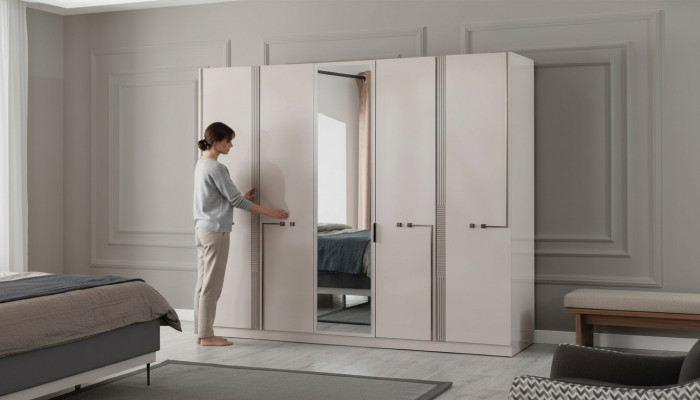 Moderne kledingkast Ontwerper Slaapkamers Kasten 4-deurs kast