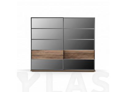 Zwarte kledingkast Moderne slaapkamermeubels Kast Houten kast