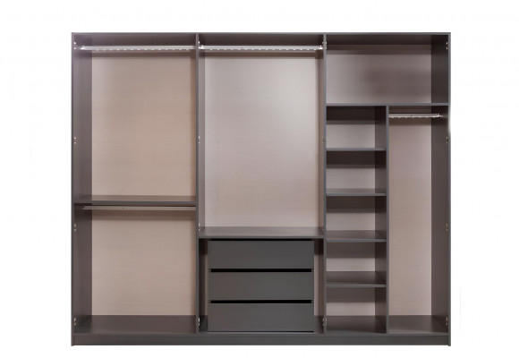 Moderne grijze kledingkast Slaapkamer kasten Designer inrichting