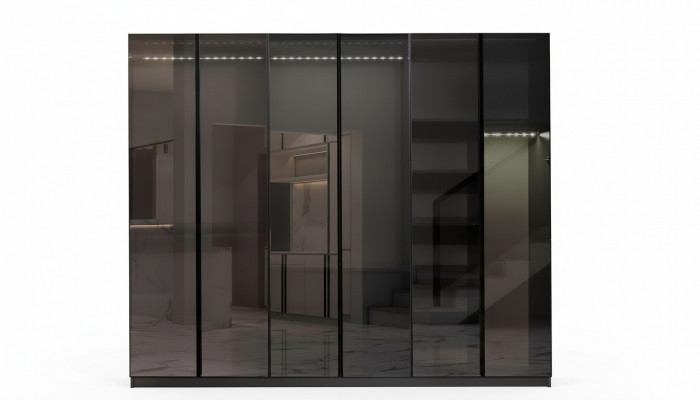 Moderne grijze kledingkast Slaapkamer kasten Designer inrichting