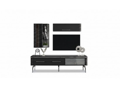 Modern woonkamerset Ontwerper TV-kast Luxe 2x muurkasten 3-delig