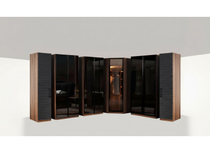 Slaapkamermeubels Moderne hoekkast Luxe houten kledingkast