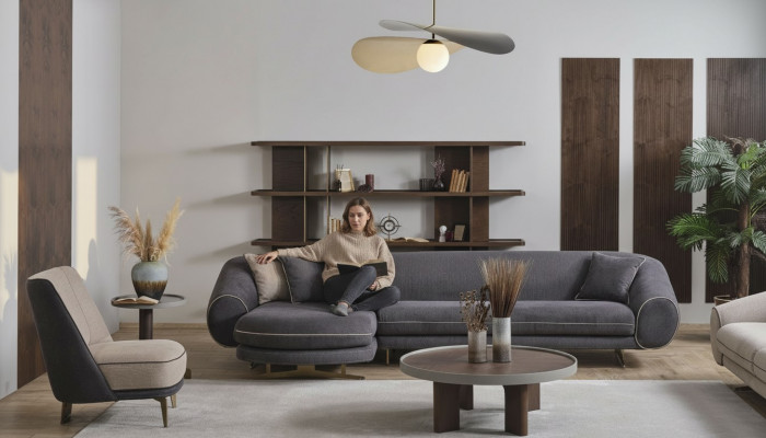 Grote woonlandschap Design salontafel Stijlvolle bijzettafel 4 delen