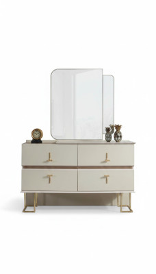 Slaapkamer set commode Elegant spiegel Moderne luxe meubels Nieuw 2-delig.