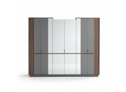 Moderne glazen kast Luxe kledingkasten Slaapkamer houten meubels Nieuw