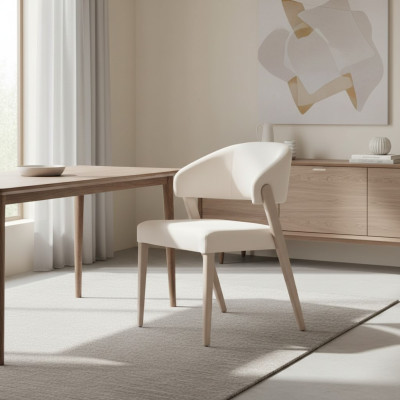Eetkamerstoel Wit Gestoffeerde Stoel Designer Eetkamer Houten Stoelen Nieuw