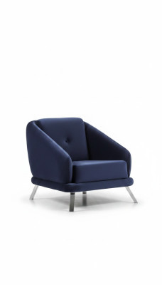 Zetel luxe woonkamer modern design textiel meubels luxe zitplaats blauw.
