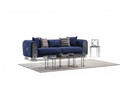 Woonkamerbank 3-zits Modern Design Bekleed Textiel Meubels Luxe Bank Woonkamerbank 3-zits Modern Ontwerp Bekleed Textiel Meubels Luxe Bank
