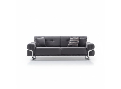 Grijze designer driepersoons woonkamer meubelen stoffen bankstel modern