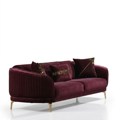 Moderne driezits luxe bankstellen Woonkamer meubelstof Textiel Bank Fluweel
