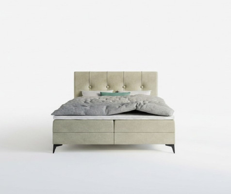 Bed Luxe Slaapkamer Beklede Meubelen Ontwerp Tweepersoonsbed Stof Boxspringbed