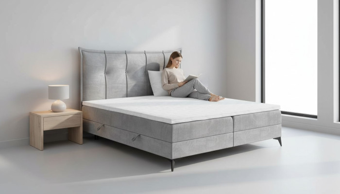 Ontwerp tweepersoons bed slaapkamer textiel meubels modern luxe bed boxspringbed