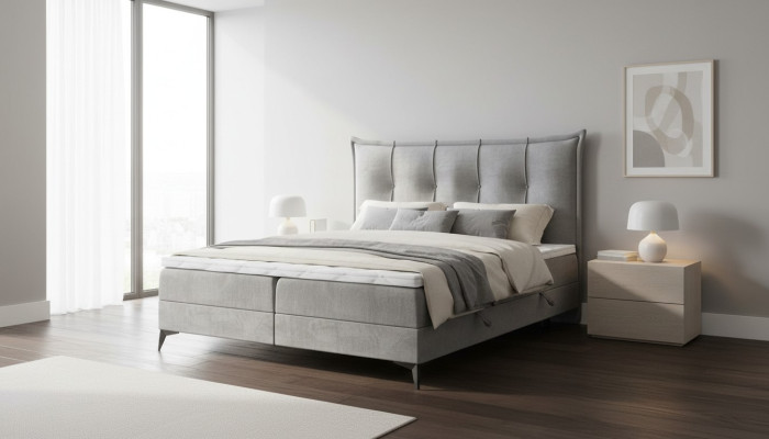 Ontwerp tweepersoons bed slaapkamer textiel meubels modern luxe bed boxspringbed