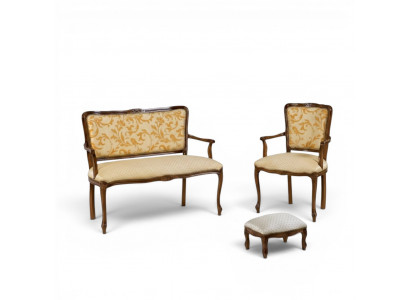 Stijlvolle klassieke design zithoek bekleding ontwerp bank kruk stoelen
