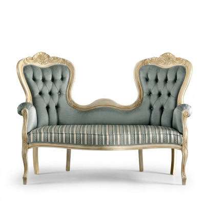 Klassieke Chesterfield bank gestoffeerde meubels woonkamer stoffen bank.