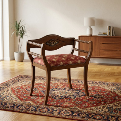Ontwerperstoel Klassiek gestoffeerde stoffen zitmeubelen Woonkamer Fauteuil