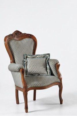 Klassieke woonkamer fauteuil Gestoffeerde fauteuil Stoffen meubilair Stoel voor één persoon Kantoor