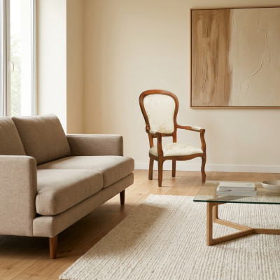 Eetkamerstoel Klassieke stoel met armleuning Ontwerper Textiel Meubels Fauteuil