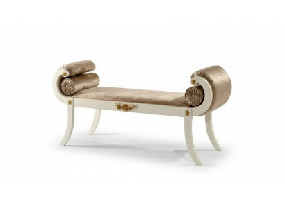 Klassieke Beige Gestoffeerde Bank Zitbanken Zitmeubelen Designer Houten Meubels