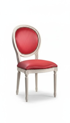 Eetkamerstoel Roze Gestoffeerde Klassieke Textiel Fauteuil met Leuning