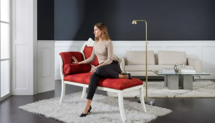 Rode chaise longue Klassieke meubels Woonkamermeubels Designer ligbed