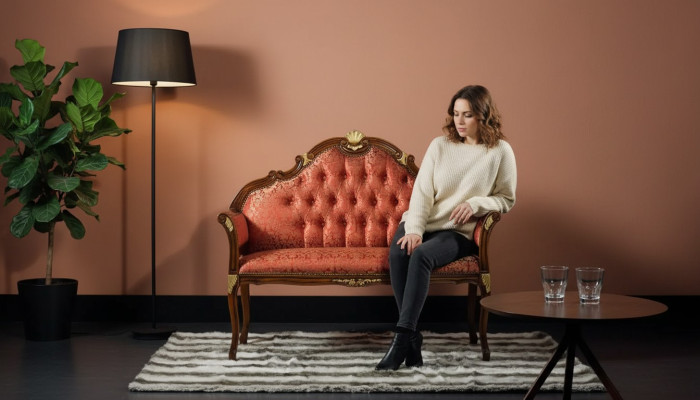 Klassieke Chesterfield zitbank Stoffen meubels Woonkamer meubels Zitmeubels