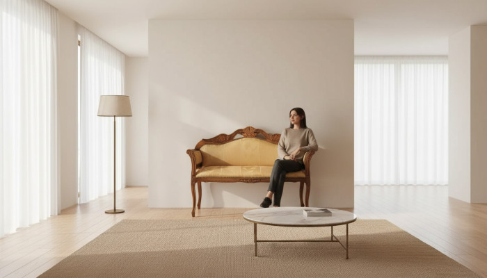 Ontwerper Bank Krukje Luxe Meubels Gestoffeerde Bank Zitmeubelen Zitbank