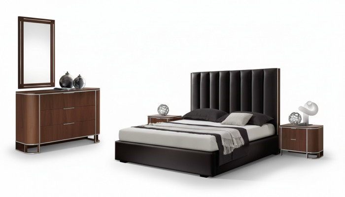 Compleet slaapkamer set Designer meubels Tweepersoonsbed 2x nachtkastjes 5-delig