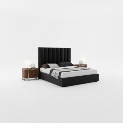 Compleet modern slaapkamer set, designer bed + 2x nachtkastjes 3 delig.