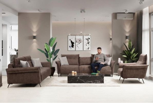 Stel woonkamer bank bank ontwerper modern bankstel luxe fauteuil nieuw