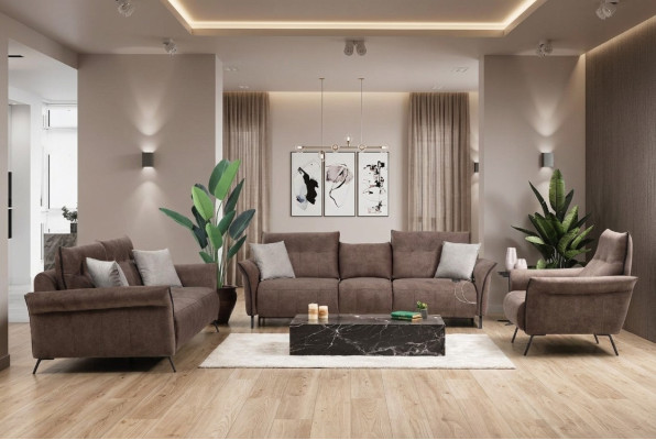 Stel woonkamer bank bank ontwerper modern bankstel luxe fauteuil nieuw