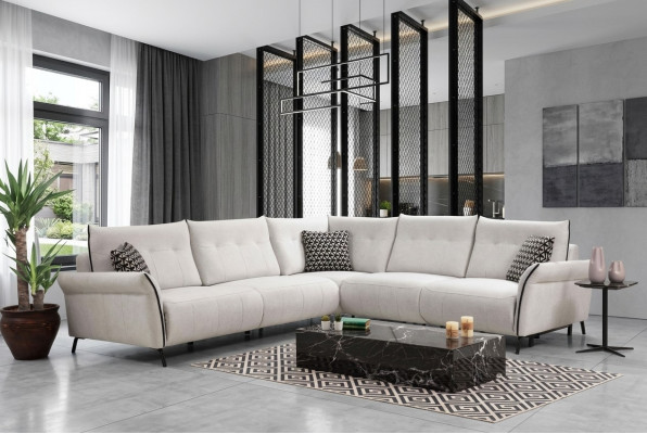 Woonkamerbank L-vormig Modern Ontwerp Textiel Stof Luxe Bank Meubels
