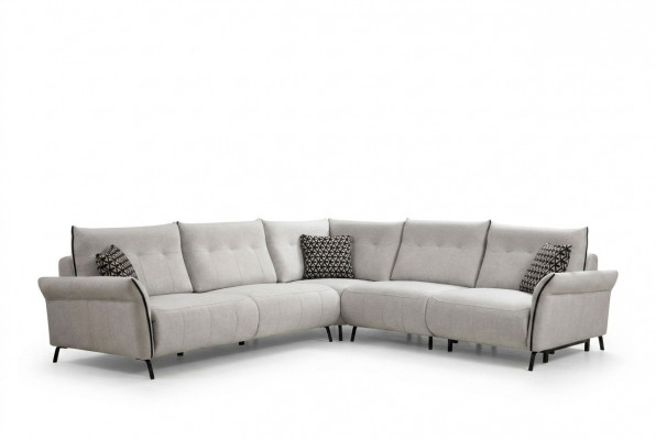 Woonkamerbank L-vormig Modern Ontwerp Textiel Stof Luxe Bank Meubels