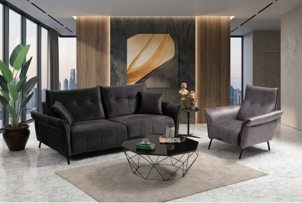 Woonkamerset Modern Design Meubilair Luxe Bankstel Set 2-delig.