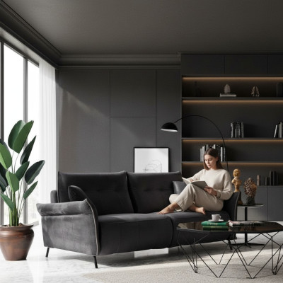 Driepersoonsbank Luxe Modern Woonkamer Beklede Stoffen Meubels Bank Nieuw