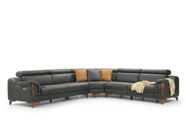 Hoekbank L-vorm Moderne bank Woonkamer Bank Bekleding Textiel Stof Meubels