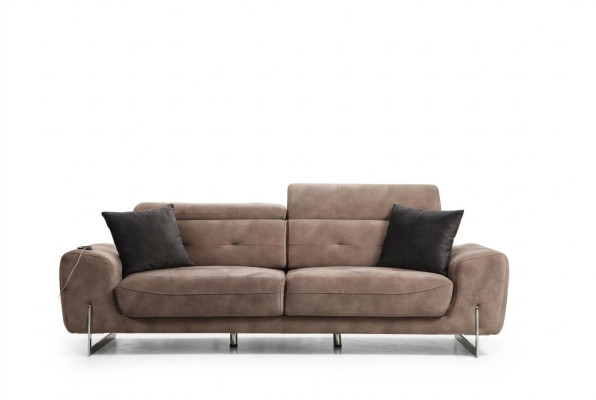 Driepersoonsbank Bank Stijl Modern Design Stoffering Luxe Textiel