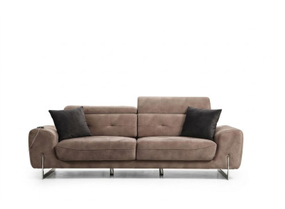 Driepersoonsbank Bank Stijl Modern Design Stoffering Luxe Textiel