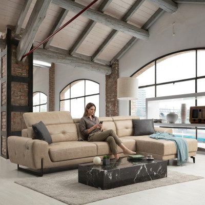 Luxe woonkamerbank L-vorm designermeubels modern zitmeubilair gestoffeerde meubels